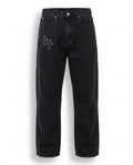 BLACK CROSS DENIM PANTS
