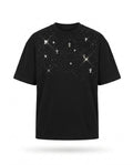 BLACK CROSS STAR RHINESTONE TEE