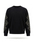 DISTRESSED STAR PATTERN LONG-SLEEVE T-SHIRT