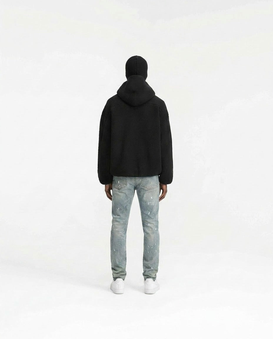 LIGHT BLUE PAINT SPLATTER JEANS