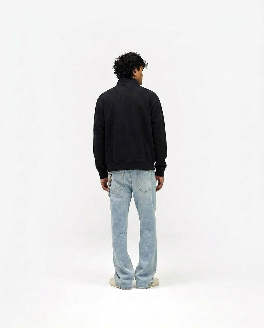 BLACK CROSS HALF ZIP