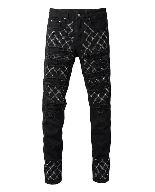 Black Diamond Studded Jeans