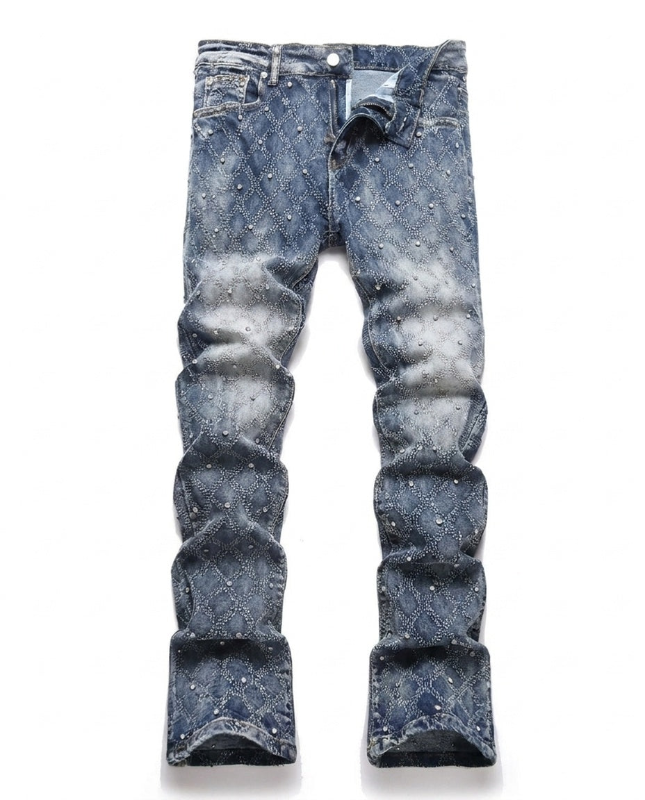 Blue Diamond Stacked Jeans