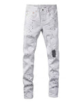 White Paint Splatter Jeans