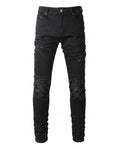 Black Biker Skinny Jeans