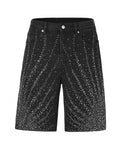 Black Rhinestone Shorts