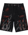 Black Flame Carpenter Shorts