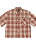 Rust Beige Plaid Shirt