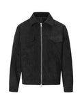 Black Suede Zip Jacket