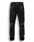 BLACK PAINT SPLATTER JEANS