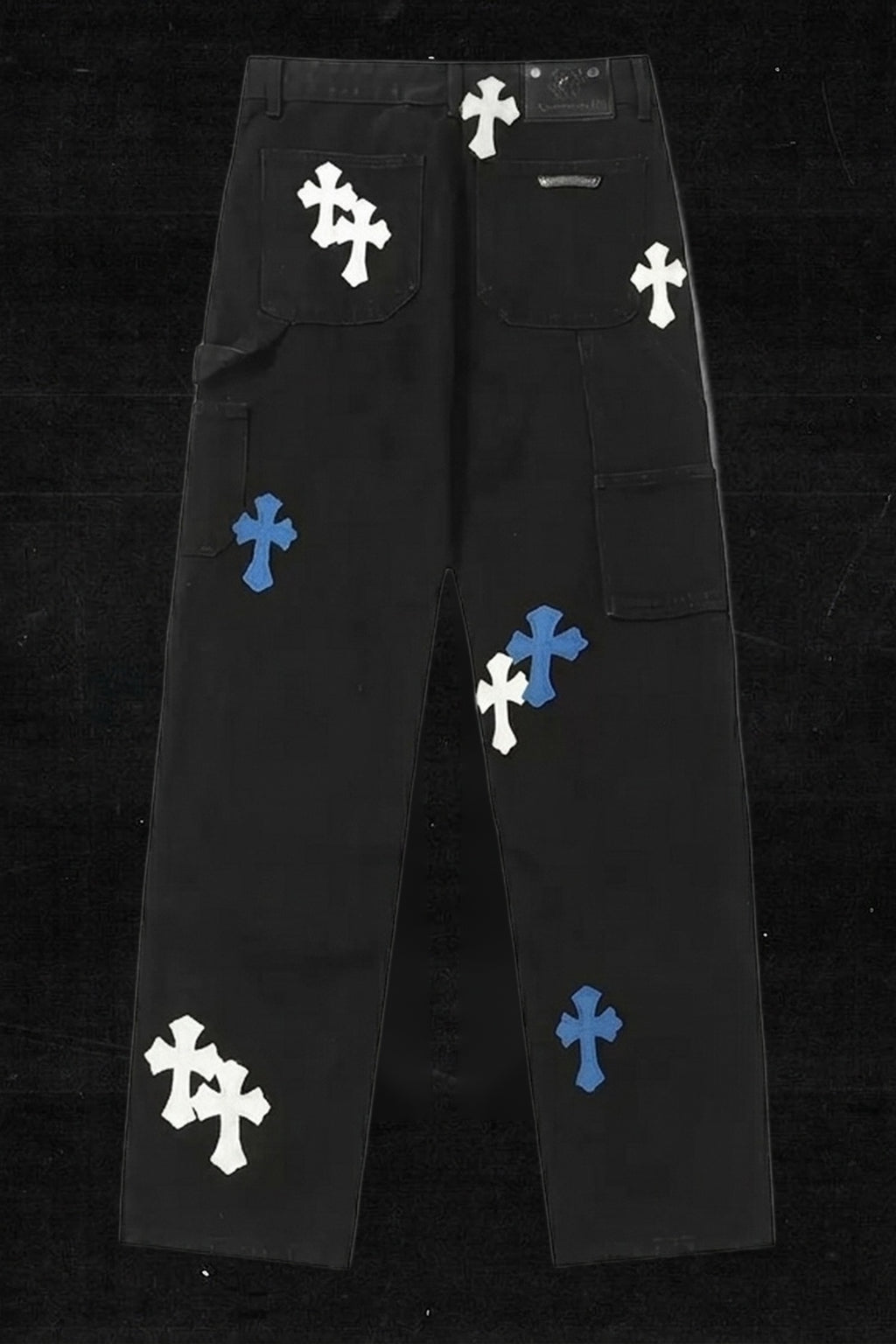 MULTICOLOR CROSS DENIM PANTS