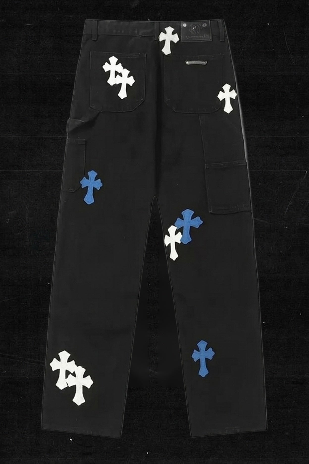 MULTICOLOR CROSS DENIM PANTS