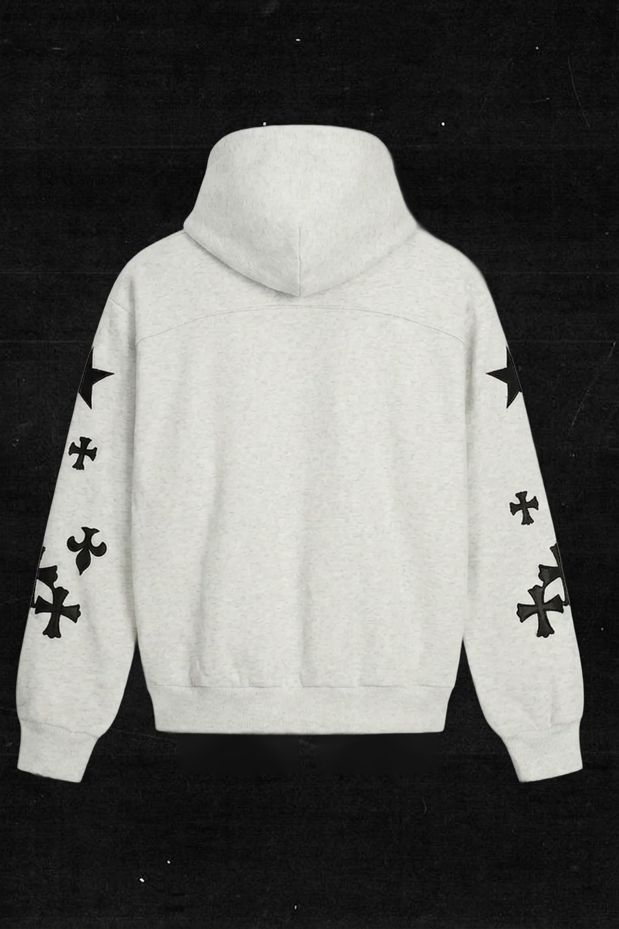 GRAY FLARED LILY ZIP HOODIE