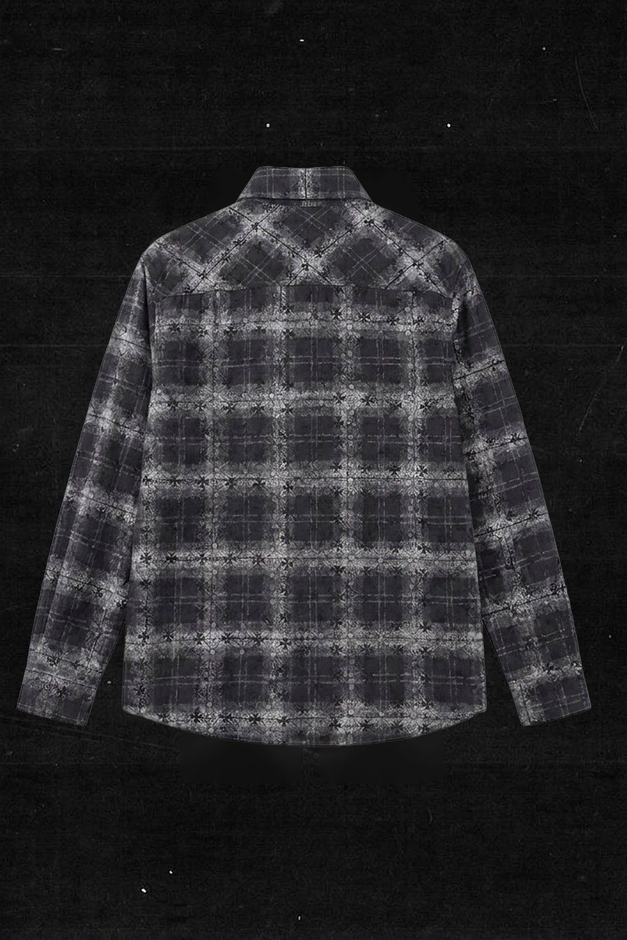 GRAY CHECK EMBROIDERED SHIRT