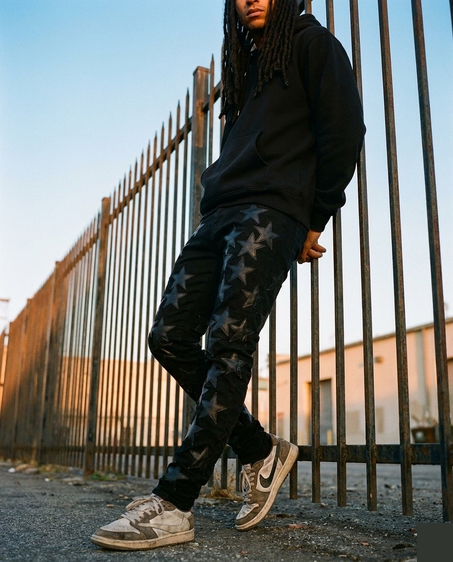 Black Star Patch Jeans