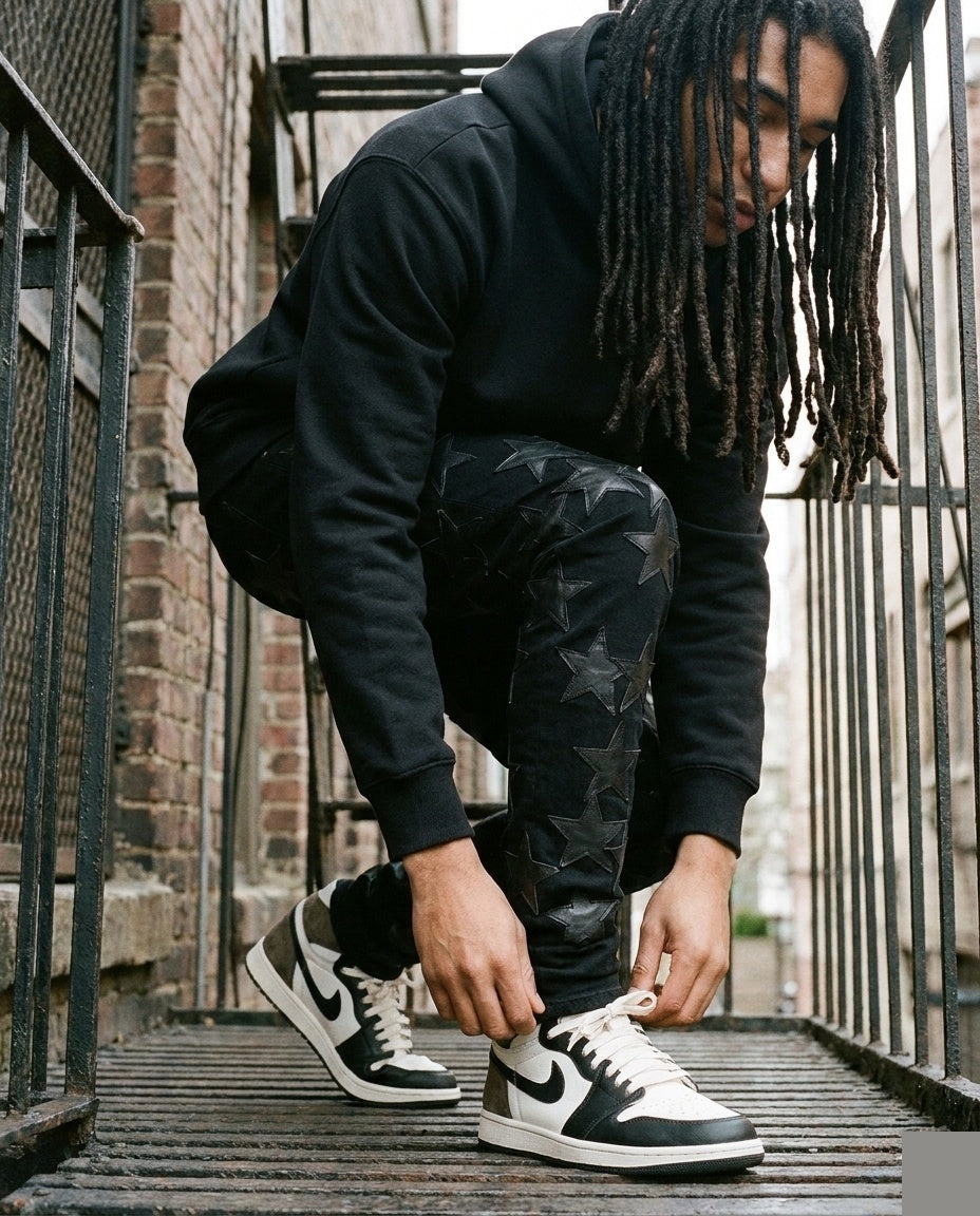 Black Star Patch Jeans