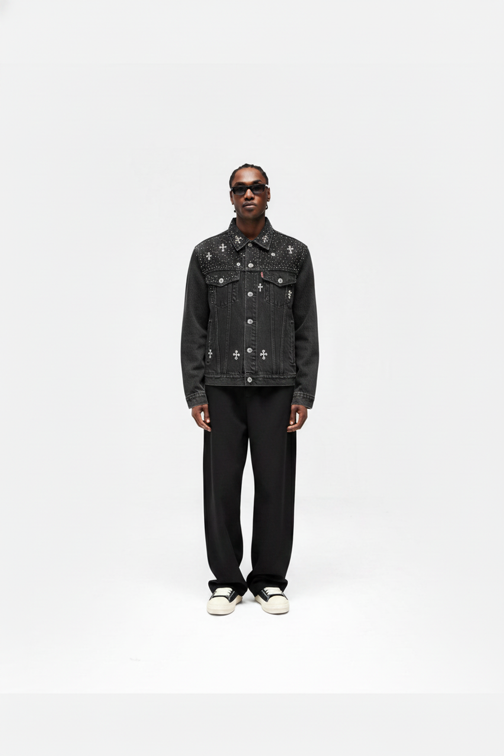 CROSS RHINESTONE DNM JKT