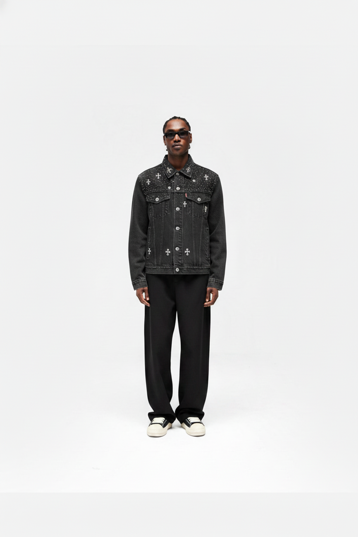 CROSS RHINESTONE DNM JKT