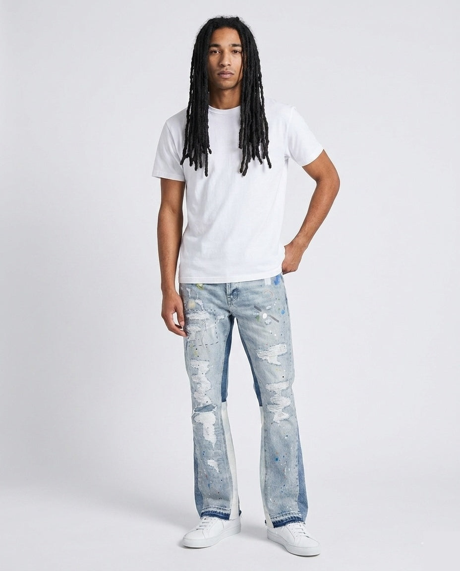 Light Blue Paint Splatter Flares