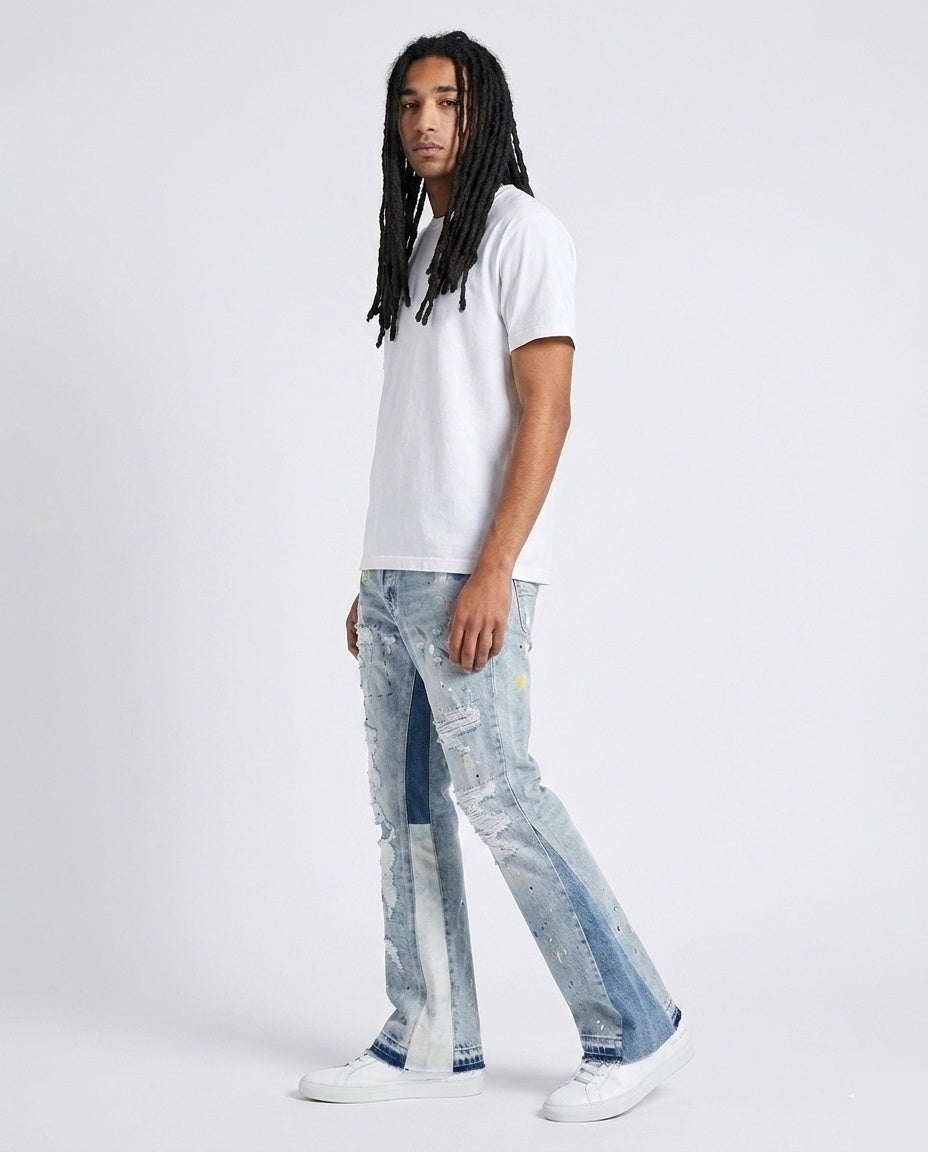 Light Blue Paint Splatter Flares