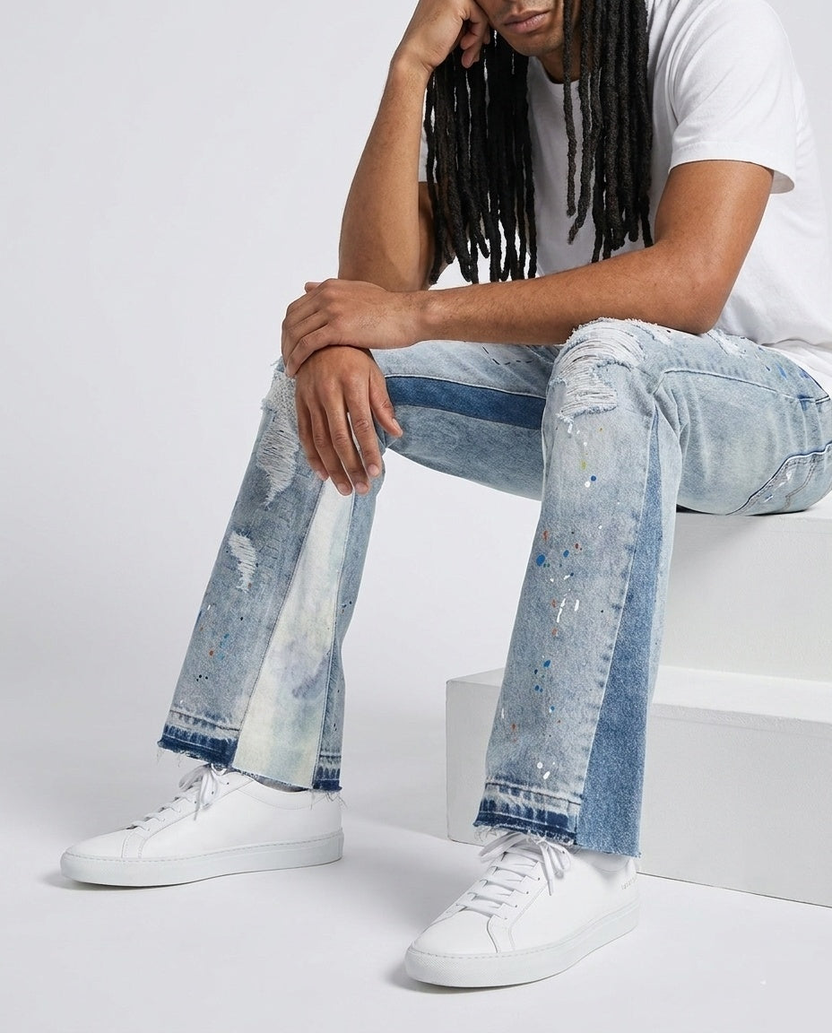 Light Blue Paint Splatter Flares