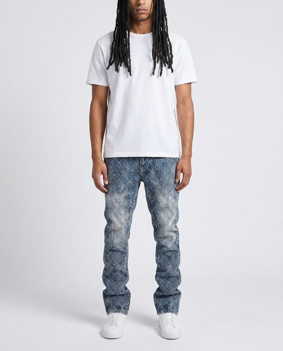 Blue Diamond Stacked Jeans