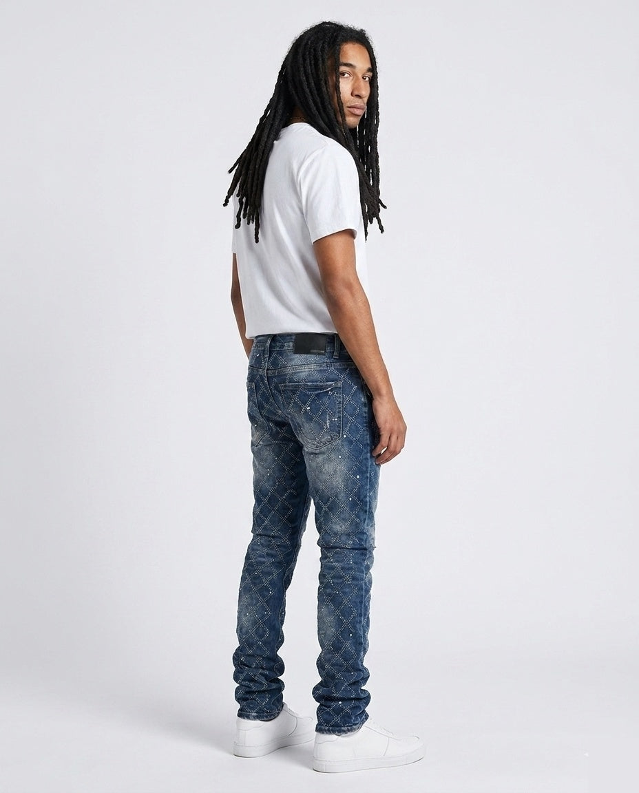 Blue Diamond Stacked Jeans