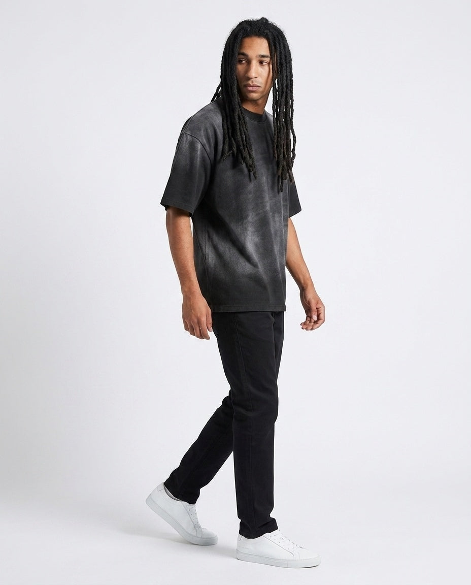Black Washed Oversized Tee